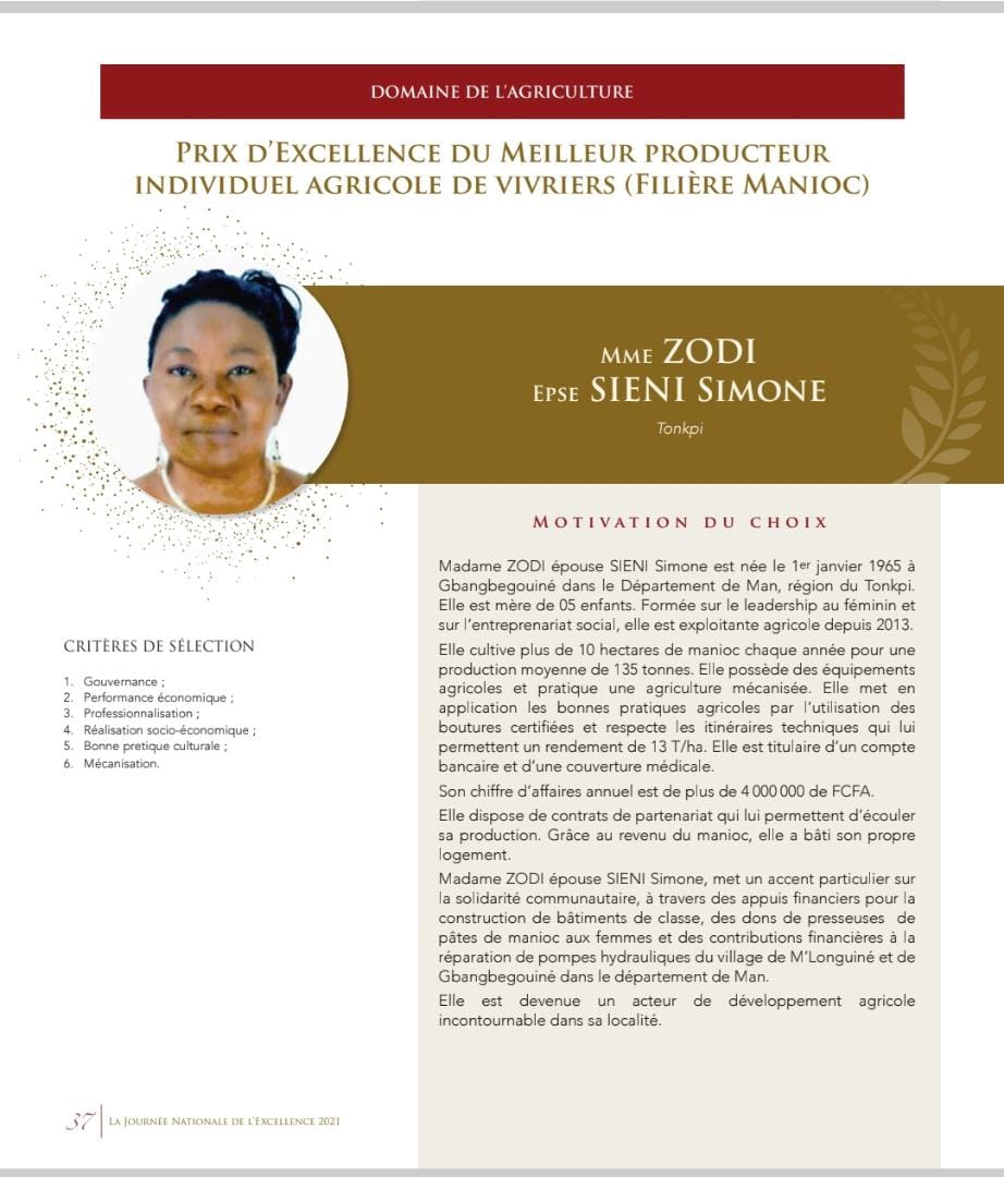 Mme Sieni Zodi Simone point focal de la Chambre d’Agriculture de la Région du Tonpki 